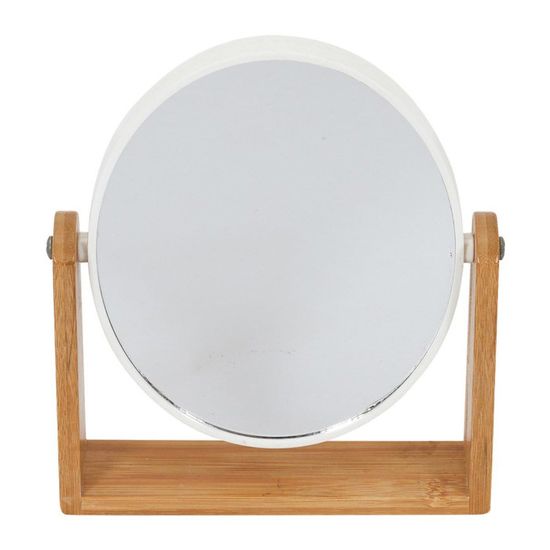 Miroir Grossissant X7 Versa - Cadre Bambou Et Fer, Idéal Maquillage Et Soins