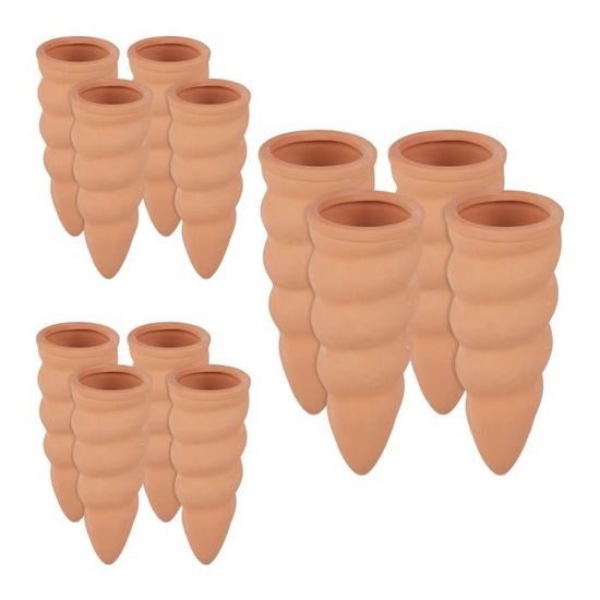 Lot de 12 cônes d'arrosage en argile - RELAXDAYS - Accessoire de jardinage