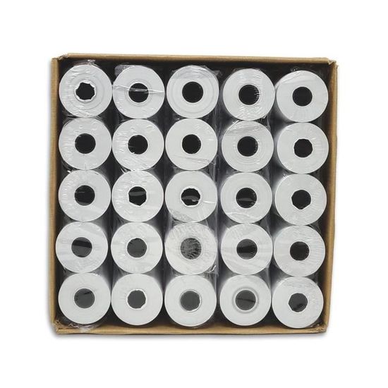 30 Rouleaux Papier Thermique 57x40x12 Mm Pour Terminal Paiement Et Calculatrice