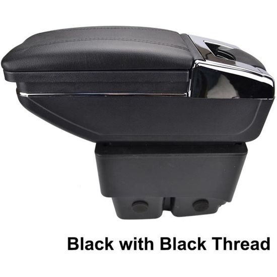 XSHENG Accoudoir De Voiture Pour Ford Fiesta 2009-2017 - Boîte De Rangement Centrale Pour Console Centrale (ligne Rouge