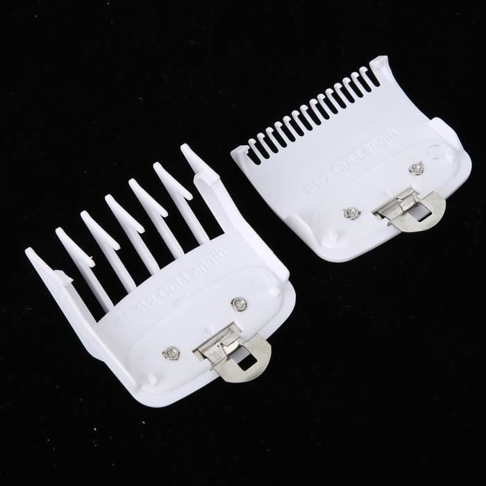 BEL Remplacement de guide de peigne de positionnement de coupe de cheveux de limite de 2pcs pour tondeuse à cheveux WAHL blanche
