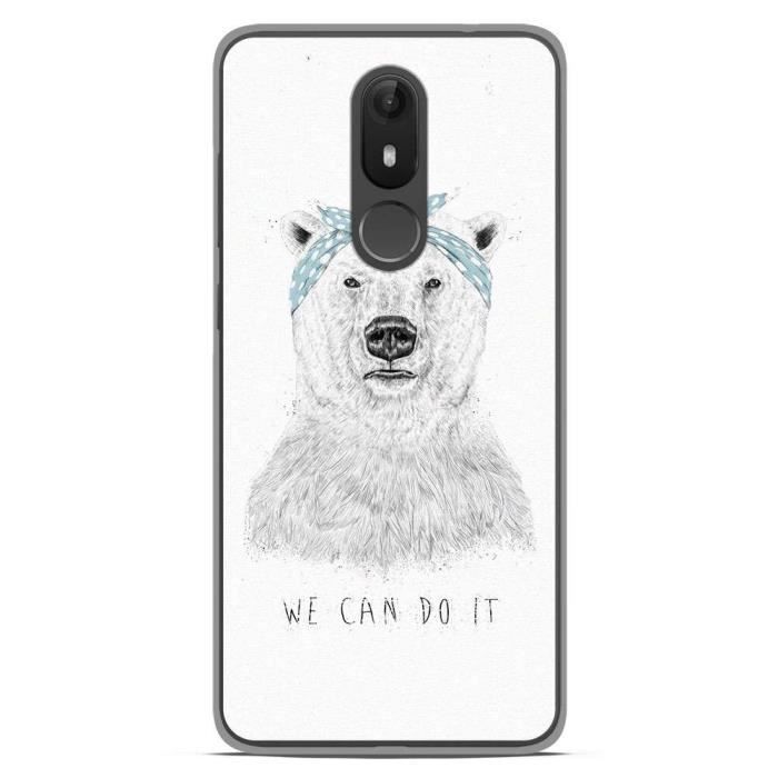 Coque pour smartphone compatible Wiko View Lite en silicone gel protection arrière- BS We can do it