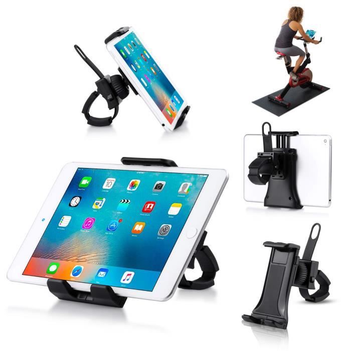 Support Universel pour téléphone-Tablette pour vélo Rotatif, Smartphone Portable et Tablette pour Tapis de Course, Support pivota