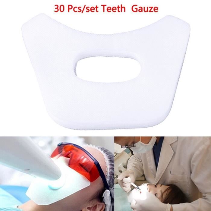 30 pièces blanchiment des dents visage gaze masque Facial dentaire masque de bouche blanchiment des dents livraison directe