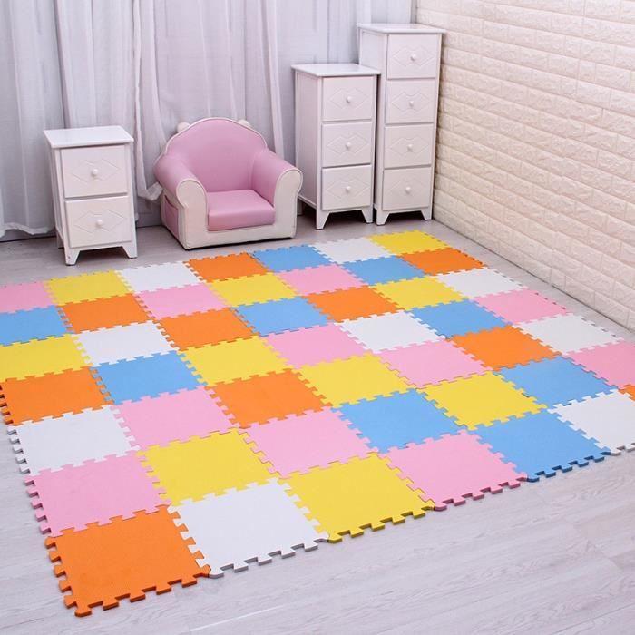 Tapis d'éveil,9-18-24-30 pcs-lot doux EVA mousse bébé enfants enfants tapis de jeu noir blanc couleur Puzzle - Type 5color-9 pieces