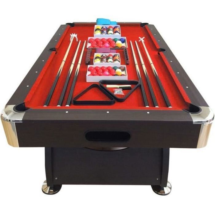 BILLARD AMERICAIN 250cm NEUF table de pool Snooker meuble salon table de billard mesure 220 x 110 cm