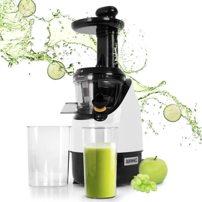 Duronic JE2 Extracteur de jus 220W - Mastication lente et à froid des fruits et légumes