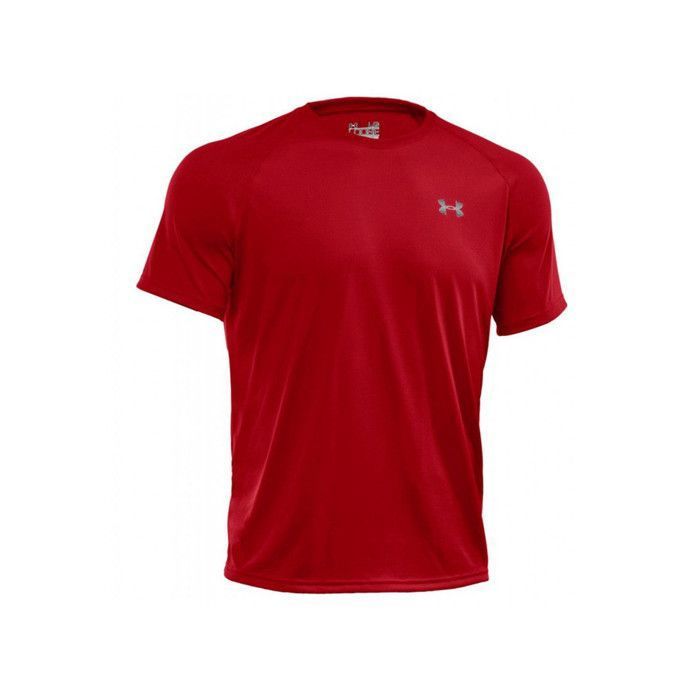 Under Armour Tech Running T-Shirt Manche Courte Rouge Homme