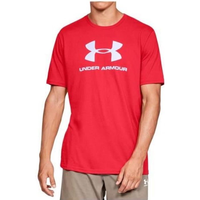 Under Armour Sportstyle Logo Tee 1329590-600 t-shirt pour homme Rouge