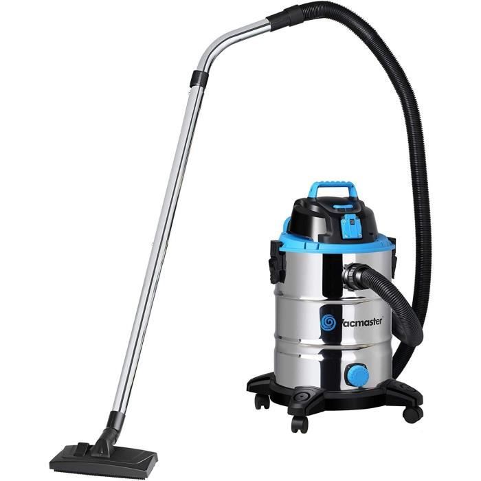 Vacmaster Aspirateur multifonction pour aspirateur sec et humide avec réservoir en acier inoxydable - Taille du réservoir 30 l, puis