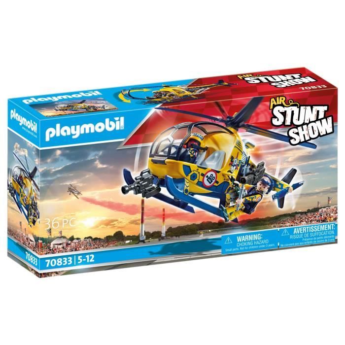 PLAYMOBIL - 70833 - Air Stuntshow Hélicoptère et équipe de tournage