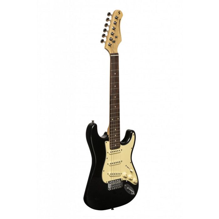 Stagg SES-30 BK 3/4 - Guitare électrique Standard ''S'' format 3/4