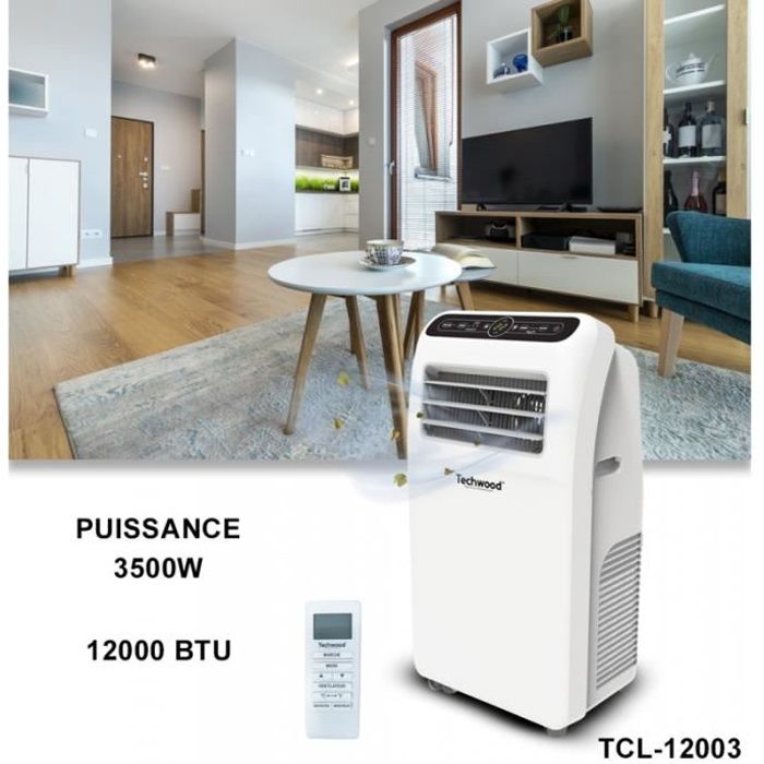 Climatiseur mobile 12000 BTU TECHWOOD