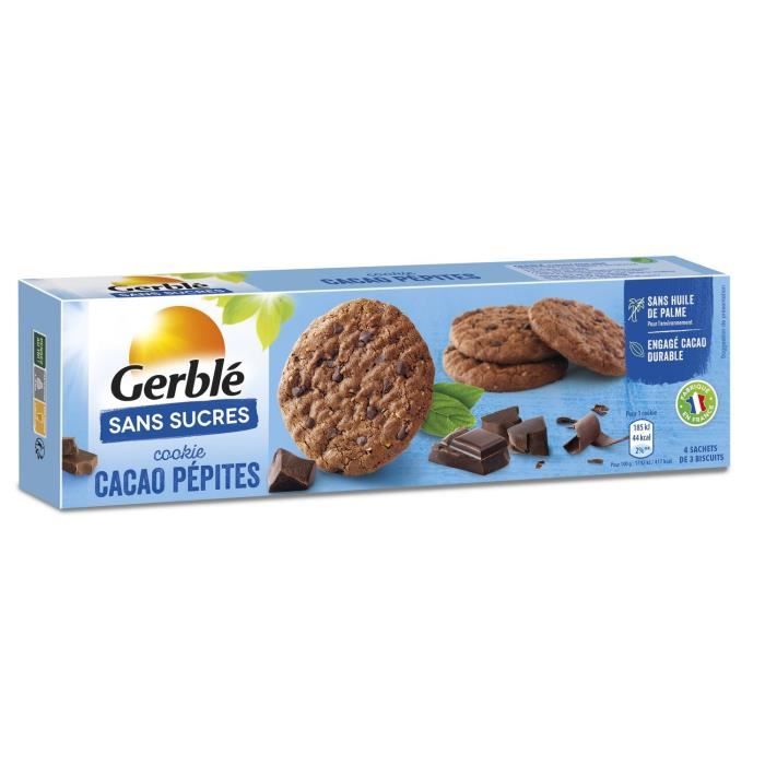 GERBLE Cookies aux pépites de chocolat et cacao - 130 g