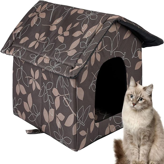 Meilleurs prix pour Niche d'extérieur pour chat, grotte pour chat imperméable et résistante à l'hiver (M)