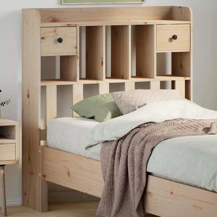 vidaXL Tête de lit avec rangement 90 cm bois massif de pin 855523