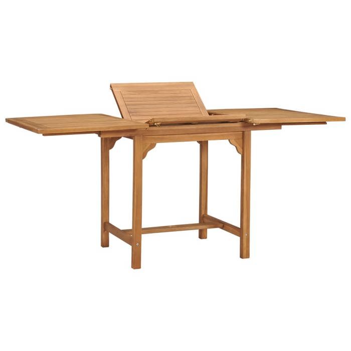 SALE 2025Table extensible de jardin table dextérieur table dappoint (110-160)x80x75 cm Teck solide244 Kg 8835