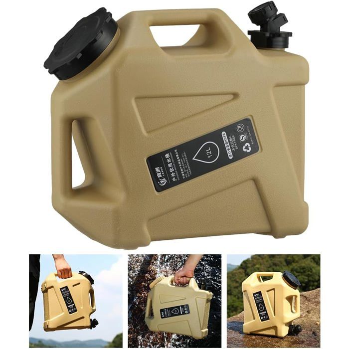 Bidon D'eau 10L Avec Robinet - PC Qualité Alimentaire, Pour Camping, Randonnée, Voyage