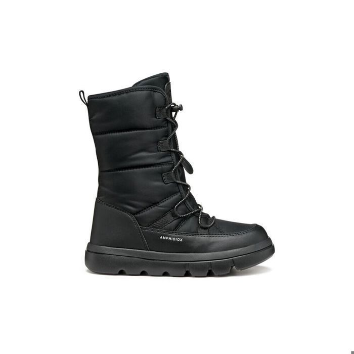Bottes d'hiver nylon fille Geox Willaboom ABX black Cdiscount