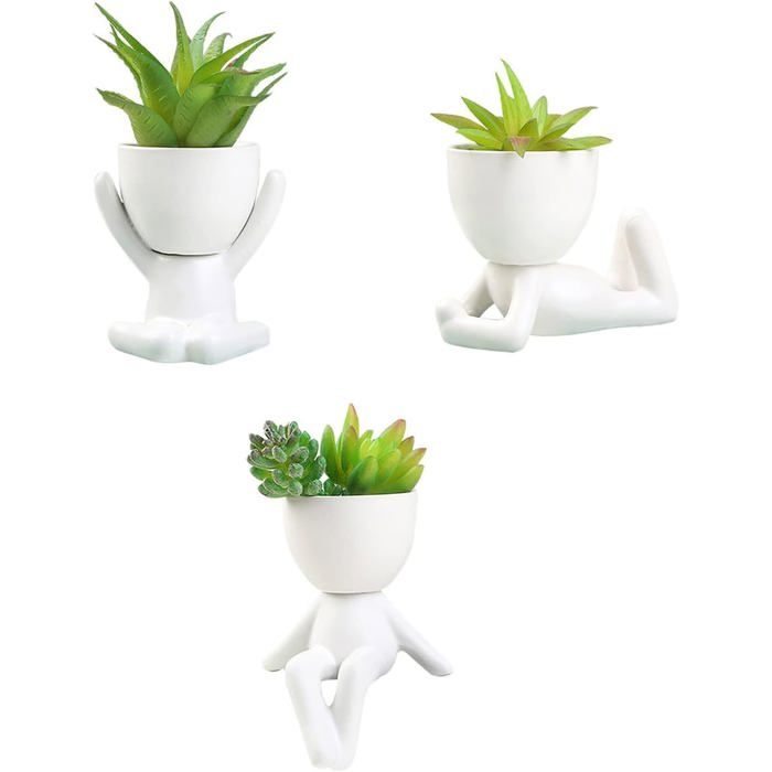 Lot De 3 Vases Décoratifs En Céramique Pour Herbe De La Pampa