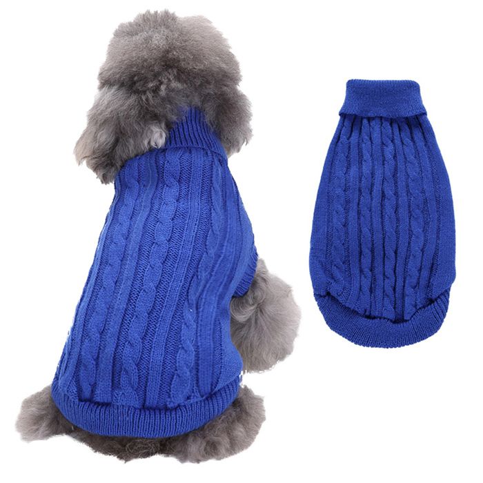 Meilleurs prix pour Pull pour chien de couleur unie Vêtements pour animaux de compagnie Pull chaud et confortable en hiver