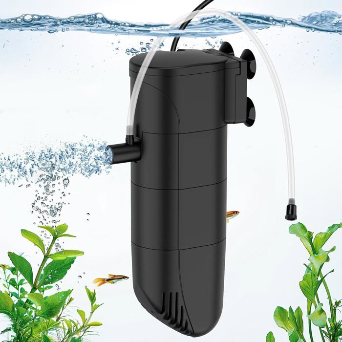 Comparer les prix de Aquarium Filtre intérieur daquarium débit 15w 1000LPH Pompe daquarium avec Filtre Triple Filtration Propre pour Aquarium 300L