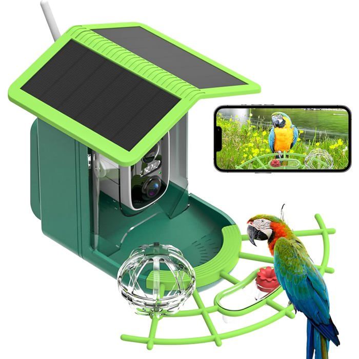 Meilleurs prix pour Mangeoire Oiseaux Exterieur AI Bird Identification Night Vision HD 4k Ip65 Waterproof Bird Feeder Outdoor Solar Panel Auto Capture