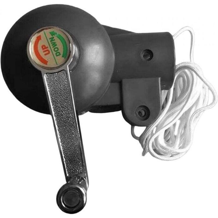 Accessoire de parasol déporté - PZCC - Manivelle - Acier lourd - Peinture noire antirouille - Diamètres 50/43/32 mm