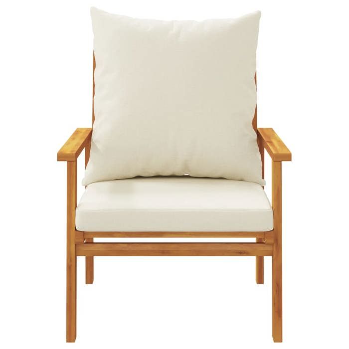 Fauteuil de jardin -lot de 2 avec coussin - Bois massif dacacia Hot99821711