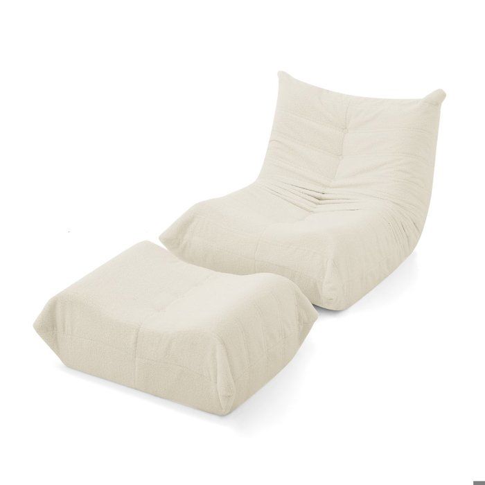 Canapé Lazy Sofa Recliner Chair Confortable Foam Beige 100.00x90.00x70.00