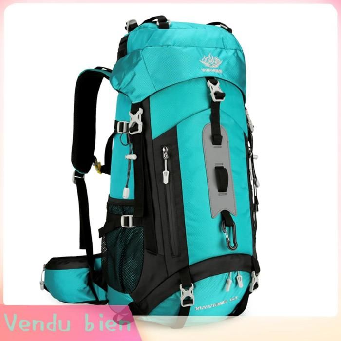 Garosa sac à dos 60L Sac à dos étanche dalpinisme sac à dos de randonnée de 60l sac à dos de Camping sport camping Vert clair