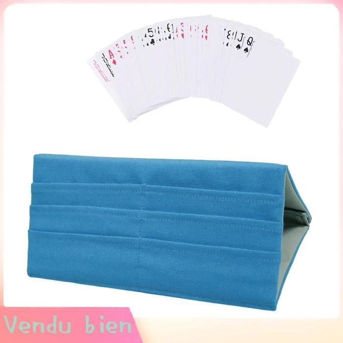 Garosa Porte-cartes à jouer pliable Porte-carte à jouer pliant porte-carte de jeu en Polyester pour sport materiel Bleu ciel