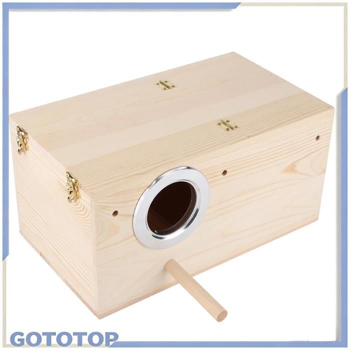 Nichoir à oiseaux nichoir à oiseaux en bois durable ouverture de bord en métal pour lélevage de calopsittes avec support