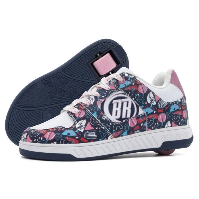 BREEZY ROLLERS Chaussure à Roulettes Groovy White Multicoloured - Chaussures à roulettes Heelys