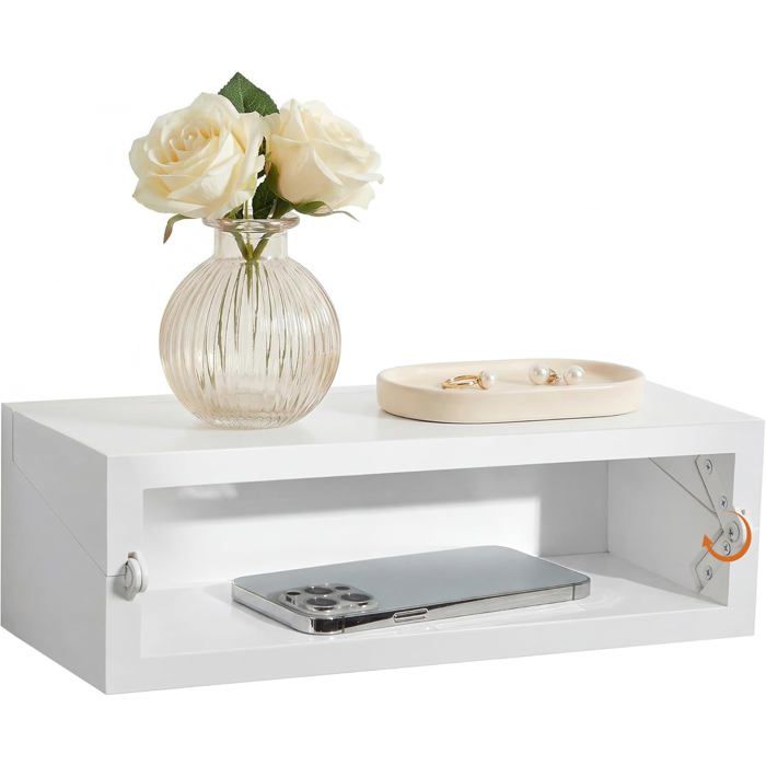 Table De Chevet Blanche Pliable Pour Lit Superposé Tiroir Pour Chambre À Coucher Salon Mini Étagère Murale Suspendue Pour Po[CA37]