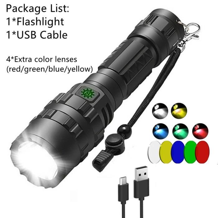 Lampe Torche LED WORKPRO 1200 Lumens – Rechargeable, étanche, Clip Et Cordon Inclus