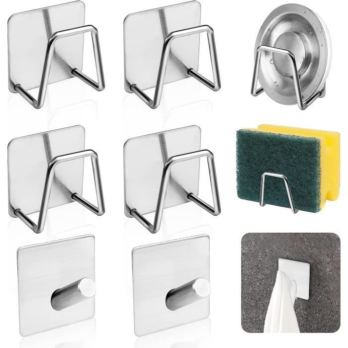 WENKO Crochet Mural Ureo Noir, Kit De 3, Crochets En Acier Inoxydable Verni, Crochet à Serviette