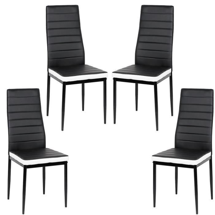 Ensemble Salle à Manger Moderne Lorenzo - Table Blanche + 4 Chaises