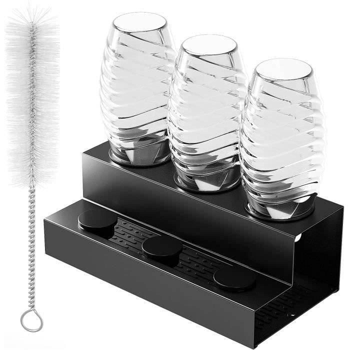 Inox Tasse Porte-bouteille Support égouttoir De Séchage Rack pour Soda Stream bouteilles 3 trous