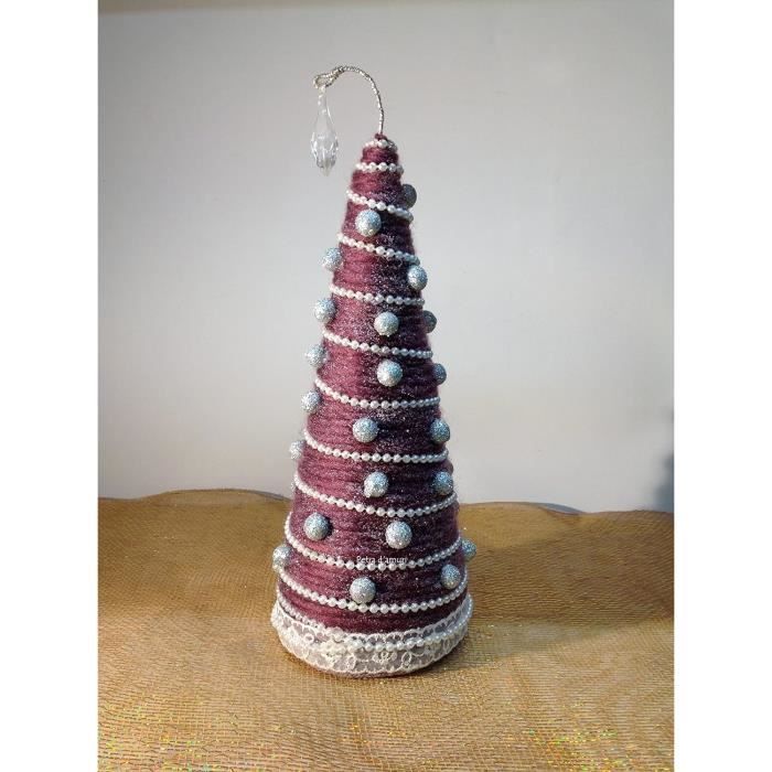 Sapin De Noël Nordique Petra Amuri H 30 Cm Décoré Rouge