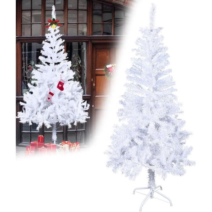 Sapin De Noël Artificiel 150 Cm Vert - 488 Branches PVC, Support Métal, Facile à Monter