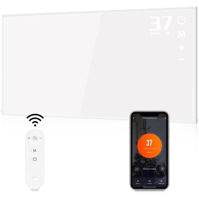 Chauffage électrique infrarouge halogène à quartz – 1500 watts – inox