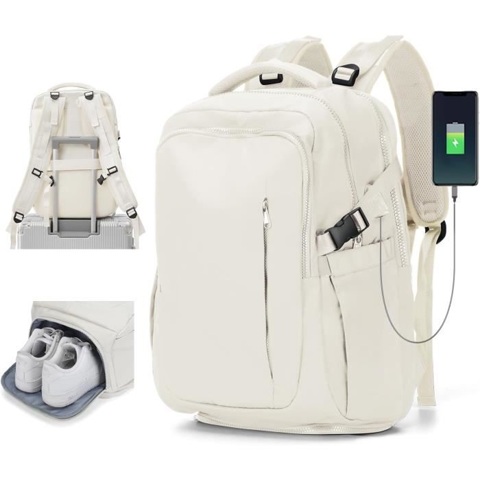 Sac à Dos Cabine 40x20x25 – Compatible Ryanair – 20L Avec Port USB – Noir