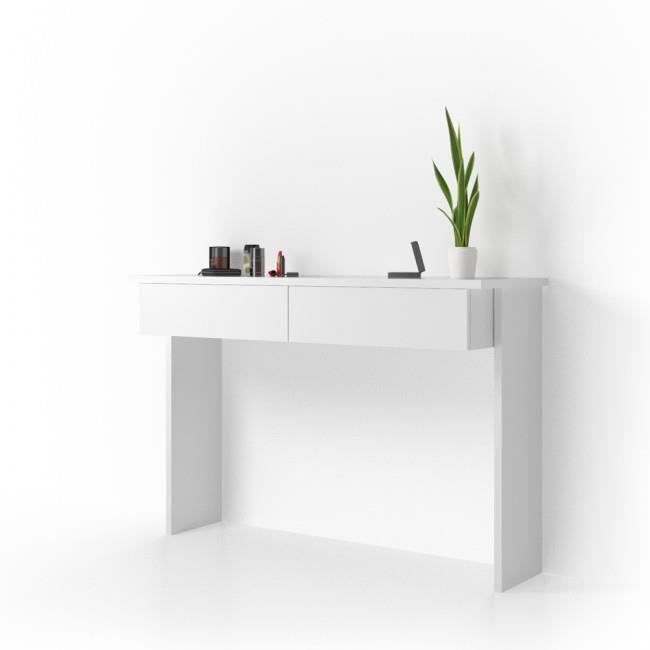 Coiffeuse Blanc 120 X 83 X 40 Cm Achat Vente Coiffeuse