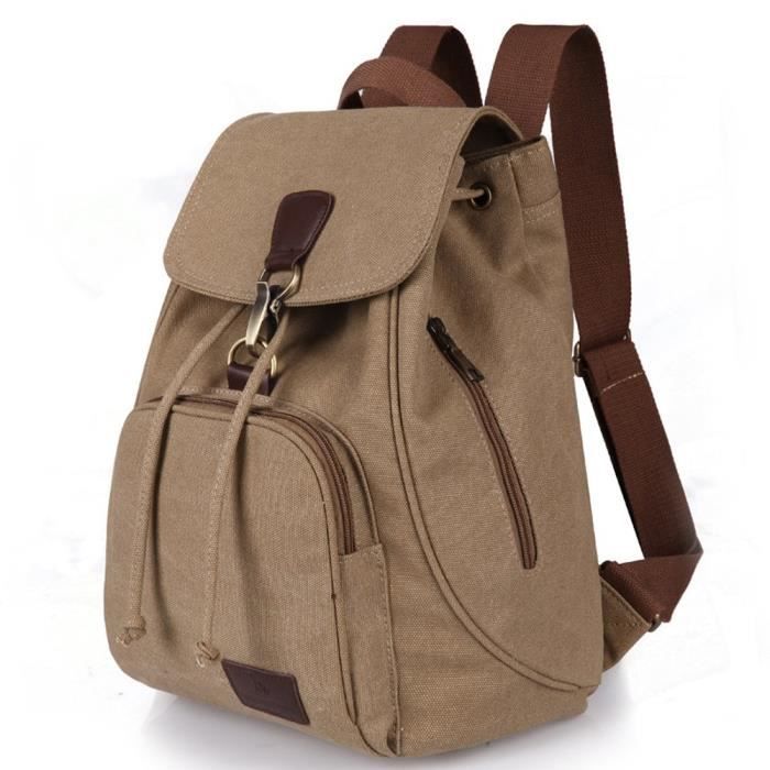 Sac à Dos En Toile Vintage – Femme, Multiple Couleurs, Poche Intérieure, Léger (neuf)