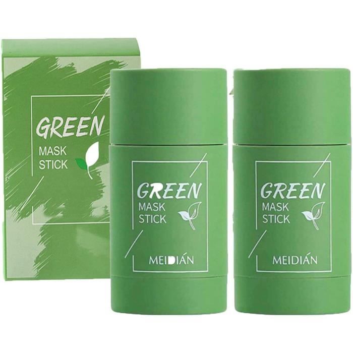 2PCS Green Tea Acne Clearing Solid Mask, Oil Control AntiAcne