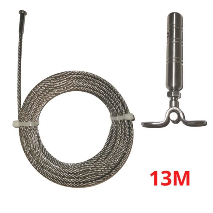 Kit 5M câble inox 4mm serti articulé + tendeur articulé inox