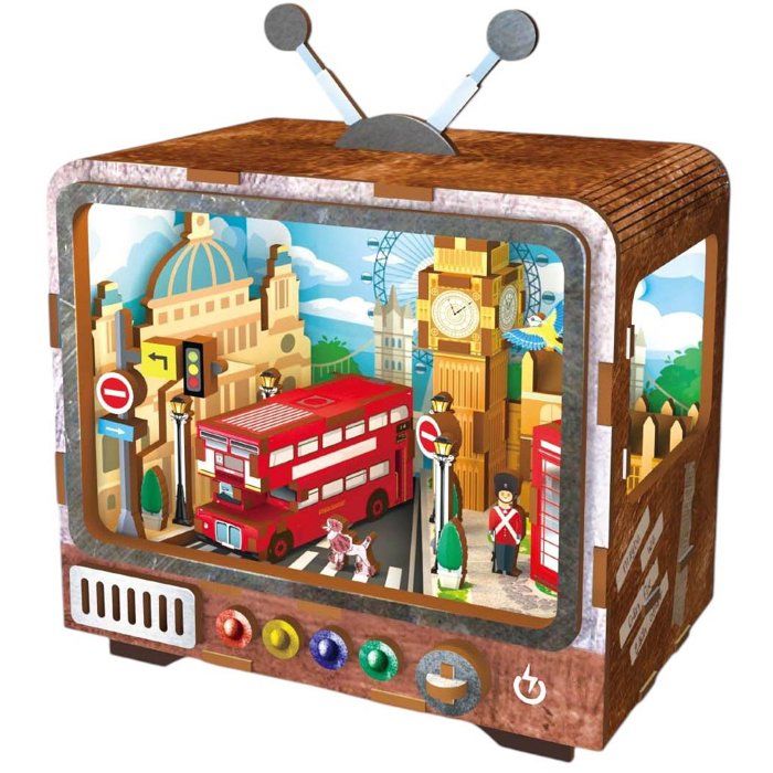 Book Nook - Kit DIY à construire Maquette 3D Serre Livre - TV Londres - 125 x 8 x 13 cm