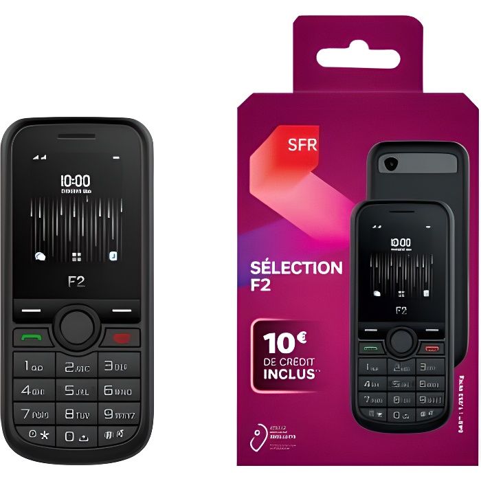 PACK SFR F2 + Carte Sim SFR 10€ inclus. - Cdiscount Téléphonie