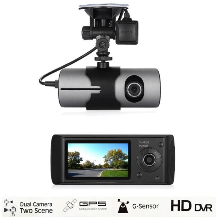 WOVELOT 4 Pouces HD 1080p Camera de Bord de Voiture a Trois objectifs Camera de Vision Nocturne Enregistreur Video de Conduite 